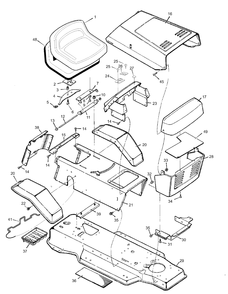 Part Location Diagram of F-99828 Briggs and Stratton Instruction Book and Parts List